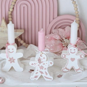 STL 3D Druck Datei 3er Set Lebkuchenmann für Reagenzglas Blumen Kerzen oder Geld Lebkuchenmännl Geschenkidee Skandi Christmas Skandi Deko