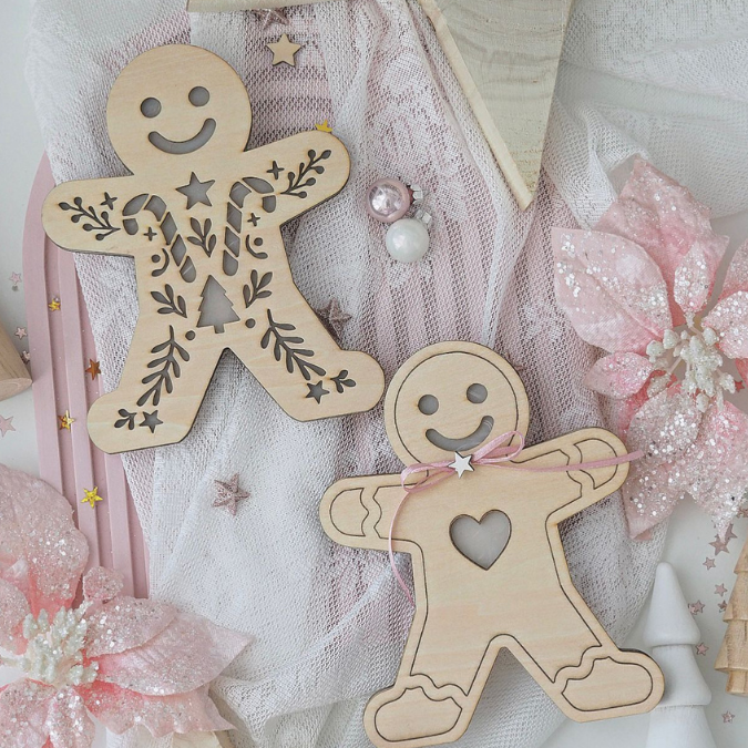 SVG Laser Datei Licht Lebkuchenmann für Transparentpapier Lichterkette Lichtdatei Lebkuchenmännchen Laserdatei Winterdeko Weihnachten – Bild 10