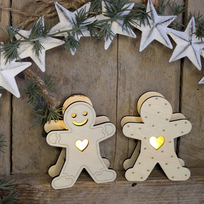 SVG Laserdatei 6 Designs Lebkuchenmann Mini Lebkuchenmännl zum füllen mit Blumen, Geld oder Ballonlicht Weihnachten Mitbringsel SVG-Datei – Bild 10