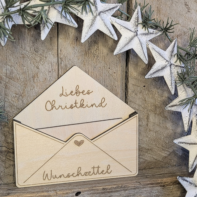 SVG Laserdatei Briefumschlag Wunschzettel Geldgeschenk Weihnachtsmann Christkind Weihnachten kleines Mitbringsel SVG Datei personalisierbar – Bild 19