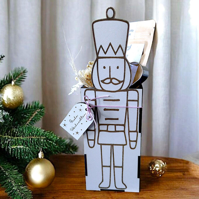 3mm 4mm SVG Laserdatei Weihnachts Geschenkbox Nussknacker Box für Flaschen oder Süßigkeiten Kiste inkl Geschenkanhänger Geschenkidee Weihnachten Winter – Bild 14