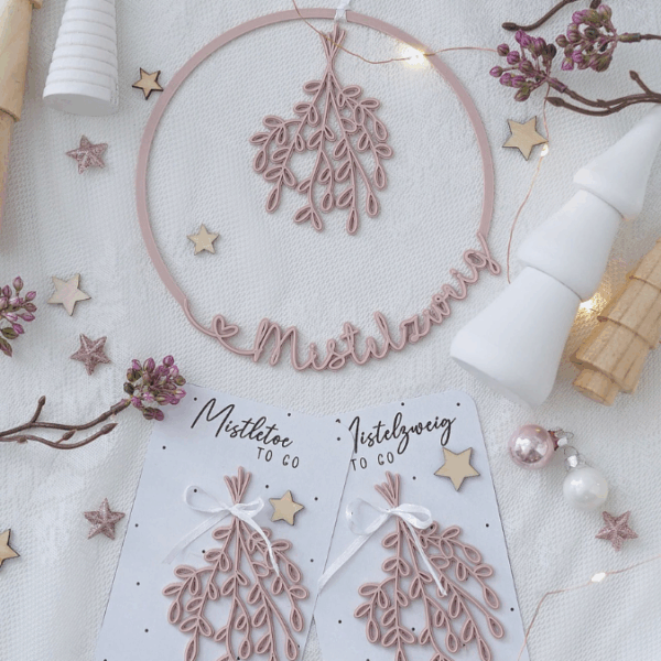 STL 3D Druck Datei Weihnachten Mistelzweig Kranz und Anhänger Skandi 3D-Datei 3D-Druck Vorlage Wanddeko Winterdeko Mistelzweig – Bild 5