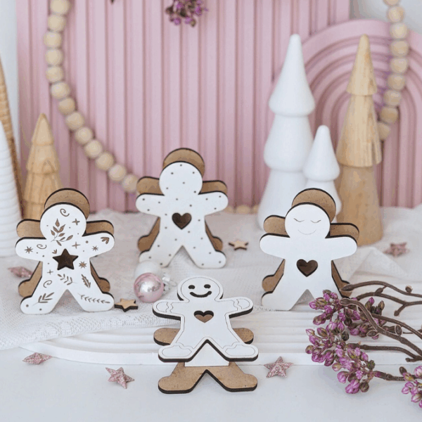SVG Laserdatei 6 Designs Lebkuchenmann Mini Lebkuchenmännl zum füllen mit Blumen, Geld oder Ballonlicht Weihnachten Mitbringsel SVG-Datei – Bild 9