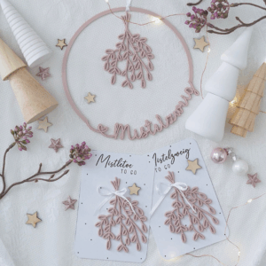 STL 3D Druck Datei Weihnachten Mistelzweig Kranz und Anhänger Skandi 3D-Datei 3D-Druck Vorlage Wanddeko Winterdeko Mistelzweig