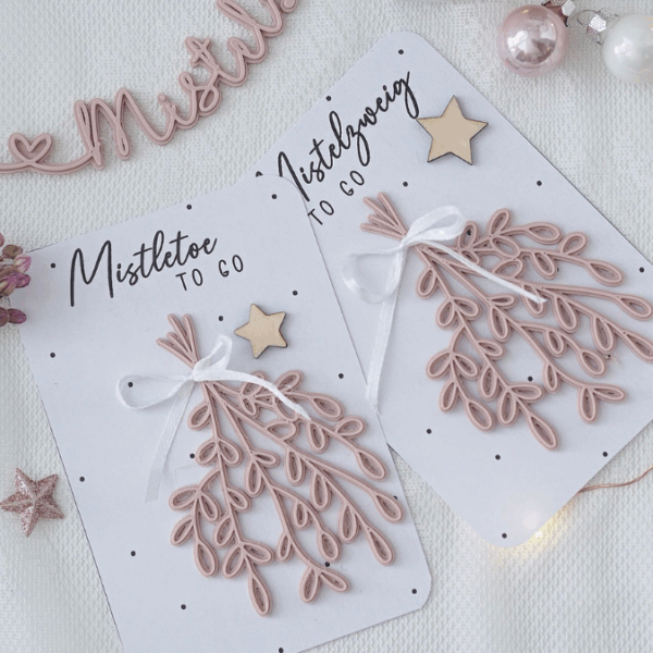 STL 3D Druck Datei Weihnachten Mistelzweig Kranz und Anhänger Skandi 3D-Datei 3D-Druck Vorlage Wanddeko Winterdeko Mistelzweig – Bild 7