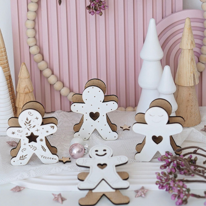SVG Laserdatei 6 Designs Lebkuchenmann Mini Lebkuchenmännl zum füllen mit Blumen, Geld oder Ballonlicht Weihnachten Mitbringsel SVG-Datei – Bild 7