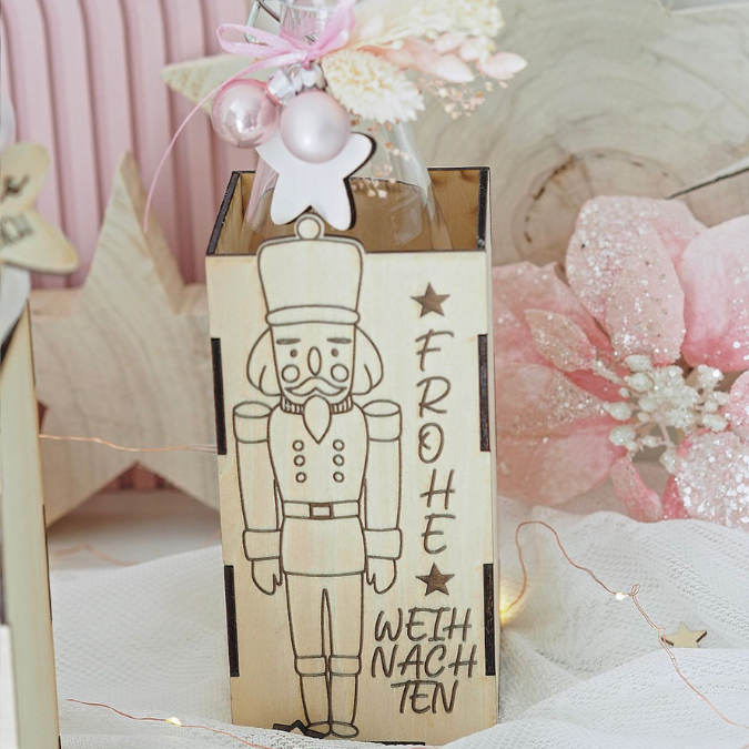 3mm 4mm SVG Laserdatei Weihnachts Geschenkbox Nussknacker Box für Flaschen oder Süßigkeiten Kiste inkl Geschenkanhänger Geschenkidee Weihnachten Winter – Bild 16