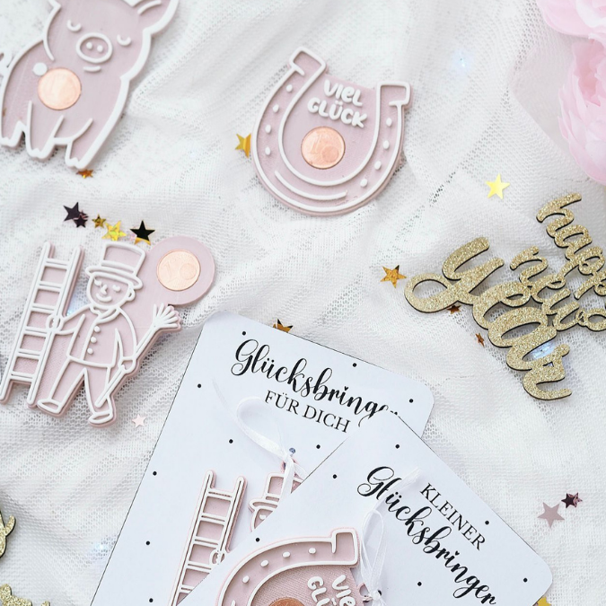 STL 3D Druck Datei Glücksbringer Glückscent Halter für 1 Cent Münze Silvester Mitbringsel 3D-Datei 3D-Druck Vorlage Kleeblatt Glücksschwein – Bild 13