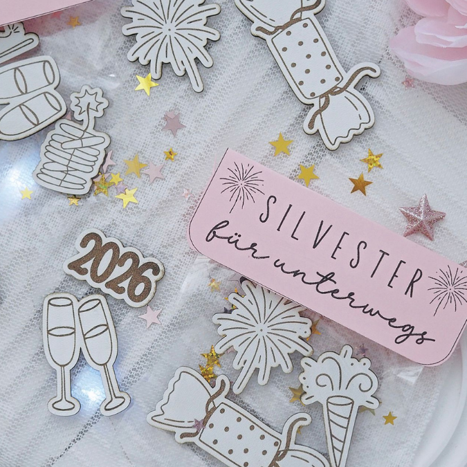 Tütenklappe Verschluss PRINT Druckvorlage PDF Verpackung für Kleinigkeiten - Silvester to go - Printable PDF Datei zum selber drucken – Bild 3