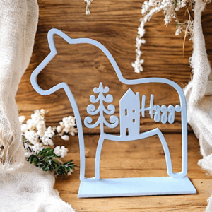 STL 3D Druck Datei 6er Set Dala Dalas Dalapferde zum stellen und aufhängen Deko Winterdeko 3D-Datei 3D-Druck Vorlage Weihnachten Skandi