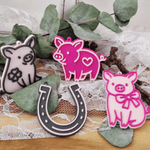 STL 3D Druck Datei 4er Set Schweine Glücksbringer Schlüsselanhänger und Minis für in die Tüte 3D-Datei 3D-Druck Vorlage