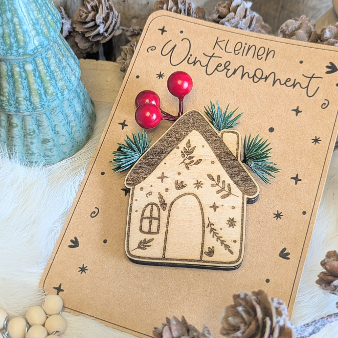 PRINT DRUCKVORLAGE PDF Verpackung Kleinigkeiten Geschenkkarte 2 Designs Winterzauber Wintermoment Weihnachten in der Tüte Printable Inlay – Bild 6