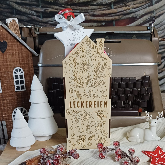 3mm 4mm SVG Laserdatei Weihnachts Geschenkbox Nussknacker Box für Flaschen oder Süßigkeiten Kiste inkl Geschenkanhänger Geschenkidee Weihnachten Winter – Bild 3