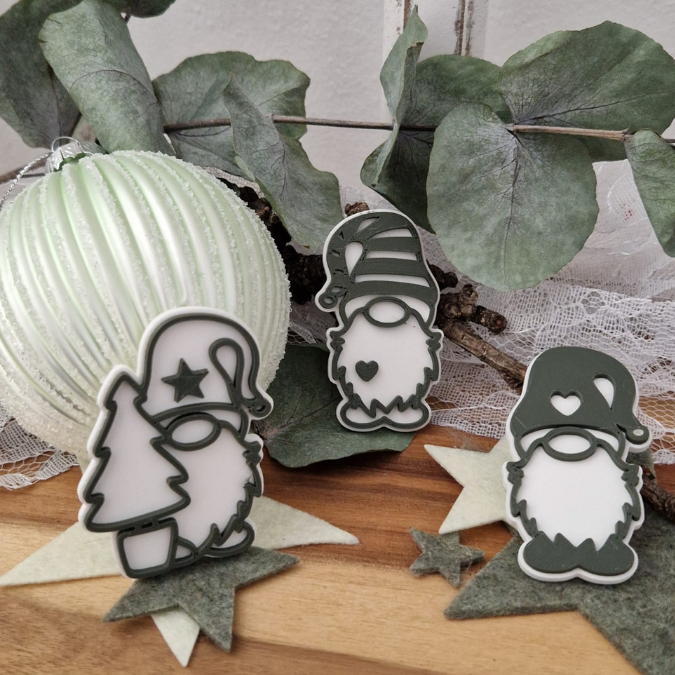STL 3D Druck Datei 3er Set Wichtel Schlüsselanhänger und Minis für in die Tüte und co 3D-Datei 3D-Druck Vorlage WichteligMiniWichtel Zwerg