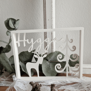 STL 3D Druck Datei Weihnachten Rahmen Aufsteller Skandi Hygge hyggelig Rentier Winterdeko Skandinavian living 3D-Datei 3D-Druck Vorlage