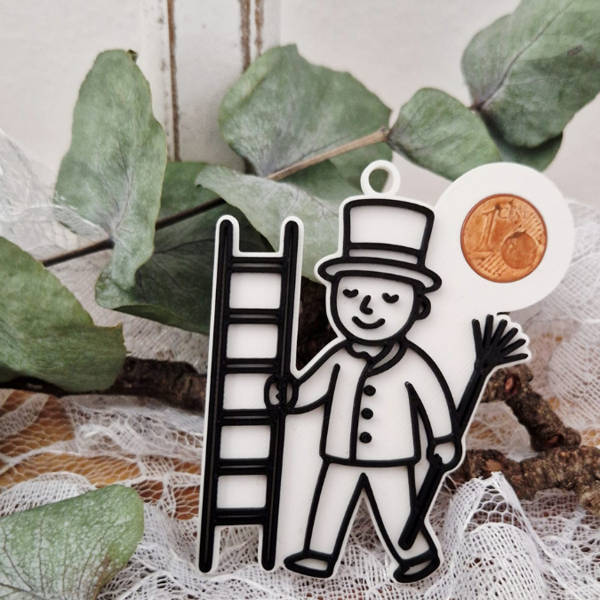 STL 3D Druck Datei Glücksbringer Glückscent Halter für 1 Cent Münze Silvester Mitbringsel 3D-Datei 3D-Druck Vorlage Kleeblatt Glücksschwein – Bild 10