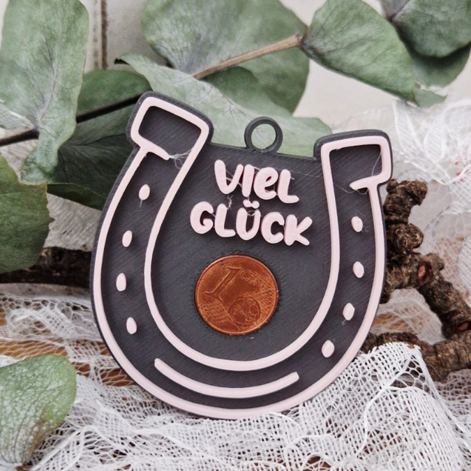 STL 3D Druck Datei Glücksbringer Glückscent Halter für 1 Cent Münze Silvester Mitbringsel 3D-Datei 3D-Druck Vorlage Kleeblatt Glücksschwein – Bild 12