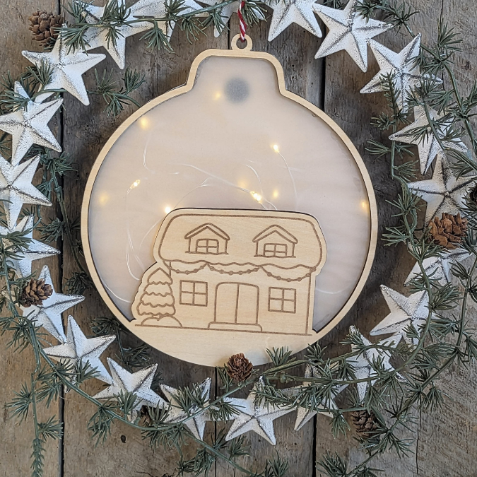 Lichtkugeln Leuchtkugeln 10 Designs Weihnachtsbaumkugel zum beleuchten SVG Laser Datei Weihnachten Transparentpapier Leuchtdatei Krippe Skandi – Bild 6