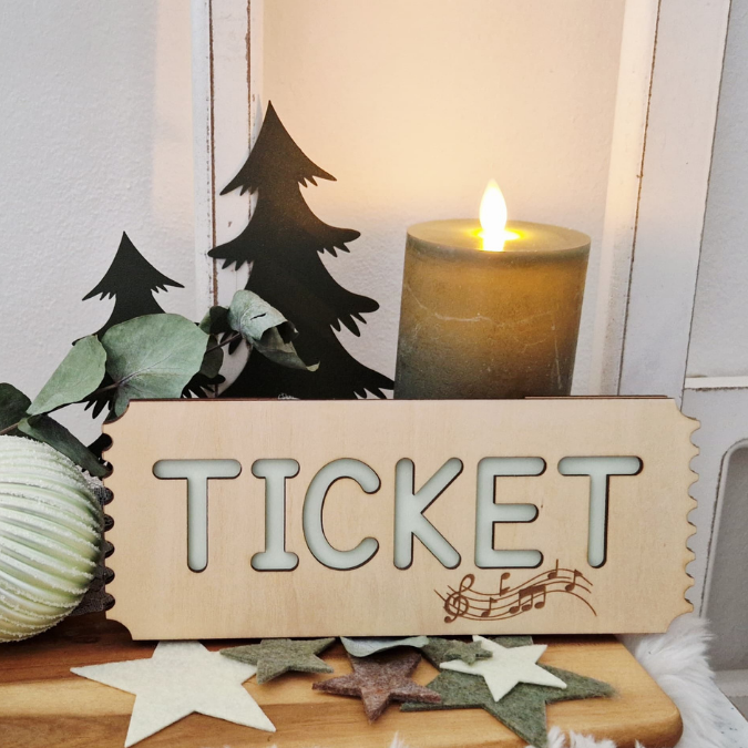 SVG Laser Datei Verpackung für Konzerttickets Tickets Konzertkarten Musik Festival Geschenkidee Weihnachtsgeschenk personalisierbar Konzert – Bild 12