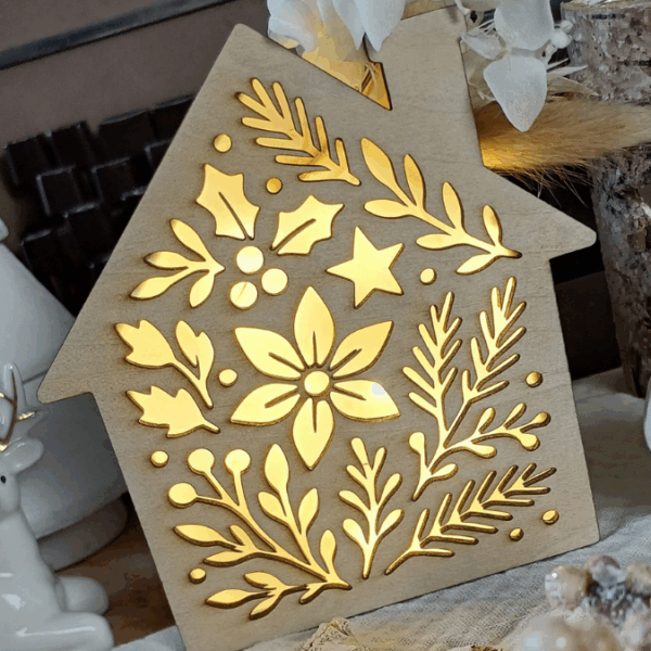 SVG Laser Winter Datei Lichthaus Haus für Transparentpapier Leuchthaus Lichterkette Lichtdatei Leuchtdatei Laserdatei SVG Datei Weihnachten – Bild 14