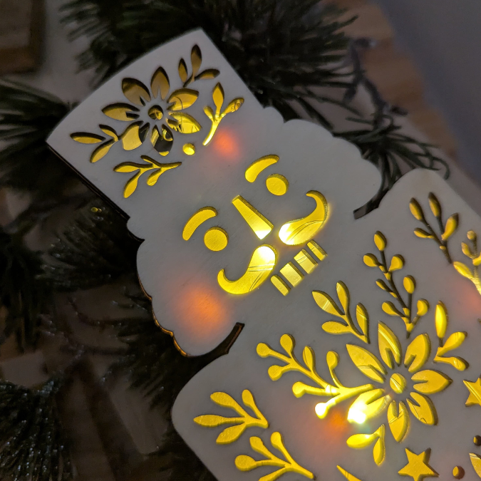SVG Laser Datei Nussknacker Lichtnussknacker für Transparentpapier Lichterkette Lichtdatei Leuchtdatei Laserdatei SVG Datei Russisch skandi – Bild 4