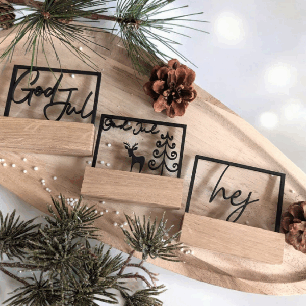 SVG Laser Datei Winter Weihnachten Skandi Scandi Rahmen für Klötzchen Klötzchenrahmen Skandinavian living Scandihome Reh Hej God Jul – Bild 23