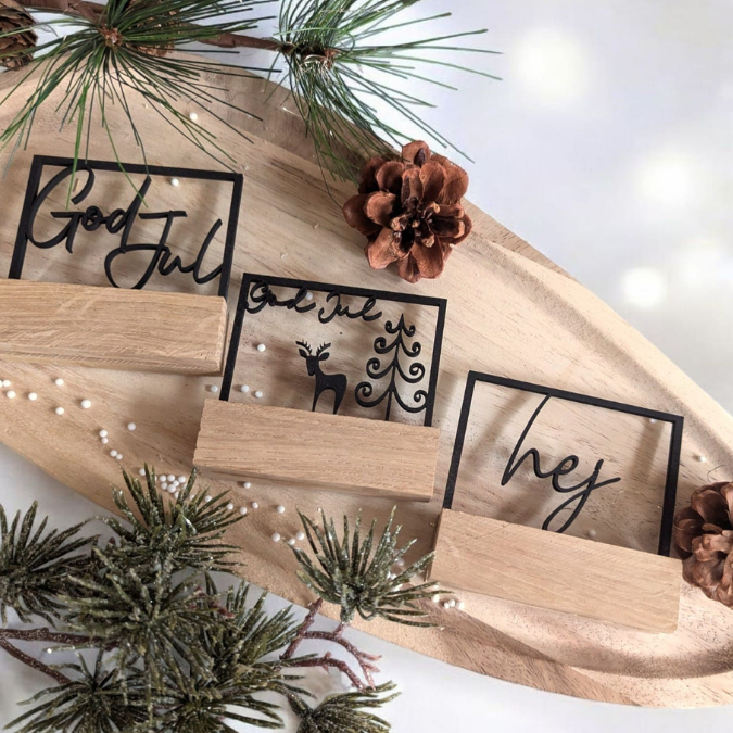 SVG Laser Datei Winter Weihnachten Skandi Scandi Rahmen für Klötzchen Klötzchenrahmen Skandinavian living Scandihome Reh Hej God Jul – Bild 24