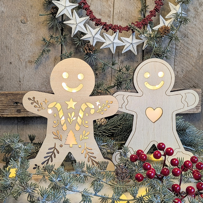 SVG Laser Datei Licht Lebkuchenmann für Transparentpapier Lichterkette Lichtdatei Lebkuchenmännchen Laserdatei Winterdeko Weihnachten – Bild 11