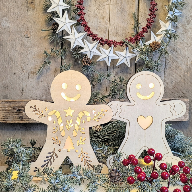 SVG Laser Datei Licht Lebkuchenmann für Transparentpapier Lichterkette Lichtdatei Lebkuchenmännchen Laserdatei Winterdeko Weihnachten – Bild 12
