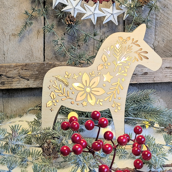 SVG Laser Winter Datei Lichtdala Dalapferd für Transparentpapier Leuchtdala Lichterkette Lichtdatei Leuchtdatei Laserdatei SVG Datei Dala – Bild 15