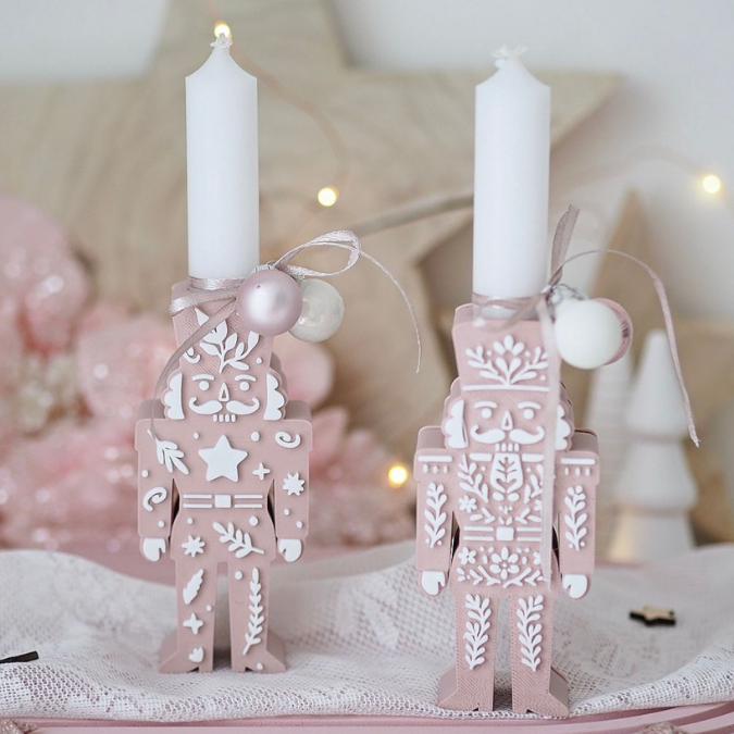 STL 3D Druck Datei 2er Set Nussknacker für Reagenzglas Blumen Kerzen oder Geld Russische Weihnacht Geschenkidee Skandi Christmas Skandi Deko – Bild 5