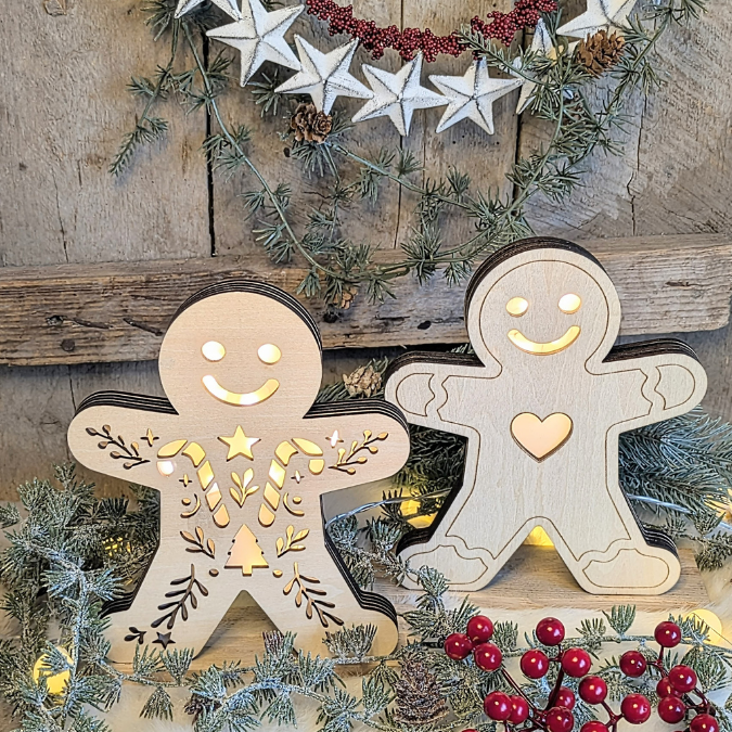 SVG Laser Datei Licht Lebkuchenmann für Transparentpapier Lichterkette Lichtdatei Lebkuchenmännchen Laserdatei Winterdeko Weihnachten – Bild 13