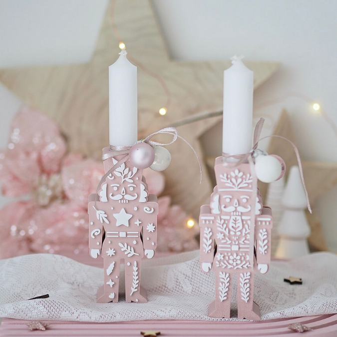 STL 3D Druck Datei 2er Set Nussknacker für Reagenzglas Blumen Kerzen oder Geld Russische Weihnacht Geschenkidee Skandi Christmas Skandi Deko – Bild 6