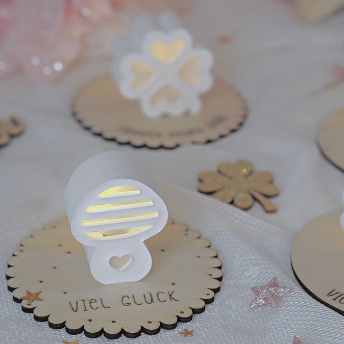 SVG Laserdatei Geschenkscheiben Glück Silvester Kleeblatt für Gießteile Kleinigkeiten Neujahr Jahreswechsel Mitbringsel Geschenkidee Datei – Bild 18