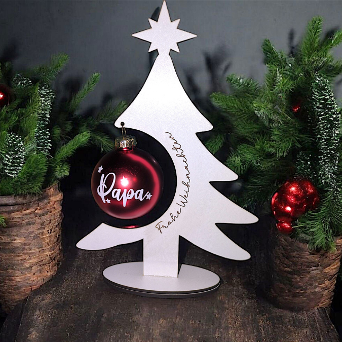 SVG Datei 3mm und 4mm Kugelbaum Laserdatei für Christbaumkugeln Weihnachten Nikolaus Christkind Geschenkidee Weihnachtsdeko Weihnachtsbaum – Bild 3