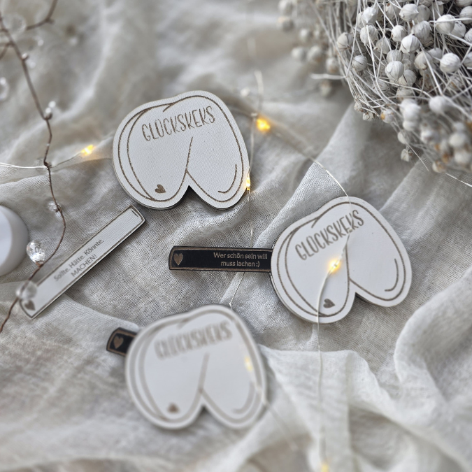 SVG Laserdatei Glückskeks mit personalisierbaren Botschaften inkl PDF Mini Silvester Glück Glücksbringer Mitbringsel Silvester Neujahr Datei – Bild 5