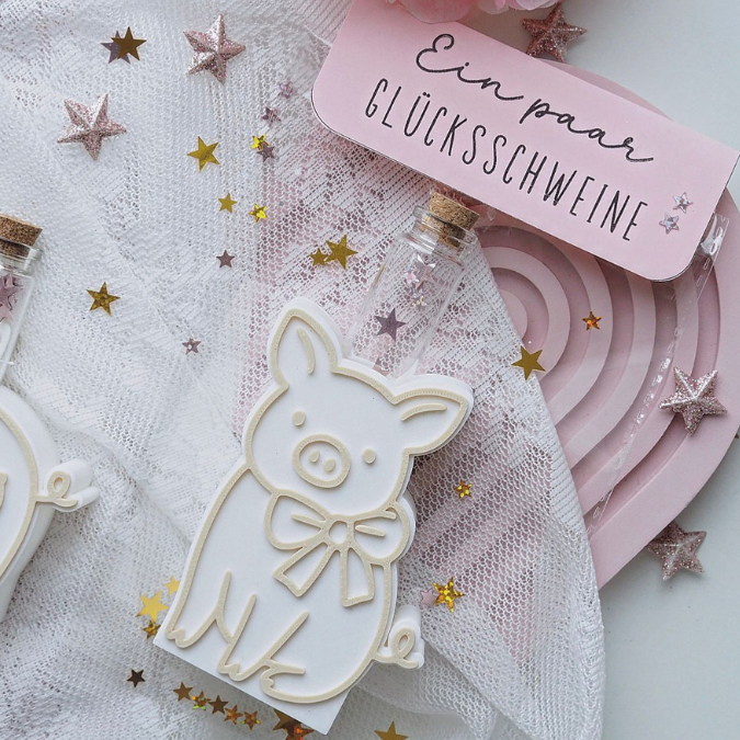 STL 3D Druck Datei Glücks Motive für Reagenzglas Blumen Kerzen oder Geld Glücksbringer Geschenkidee Glücksschwein Hufeisen Silvester Deko – Bild 8