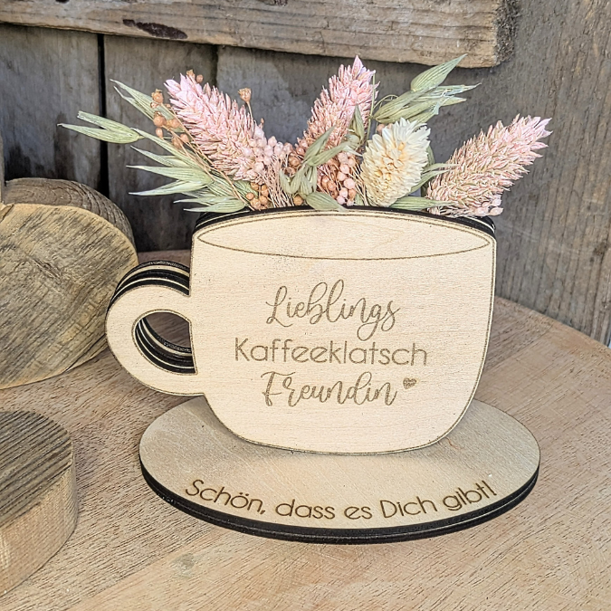 3mm Kaffeetasse mit vielen Designs Geschenkidee Geldgeschenk Gutschein Kaffeeliebe Pudding SVG Laser Datei Kaffeekränzchen beste Freundin – Bild 19