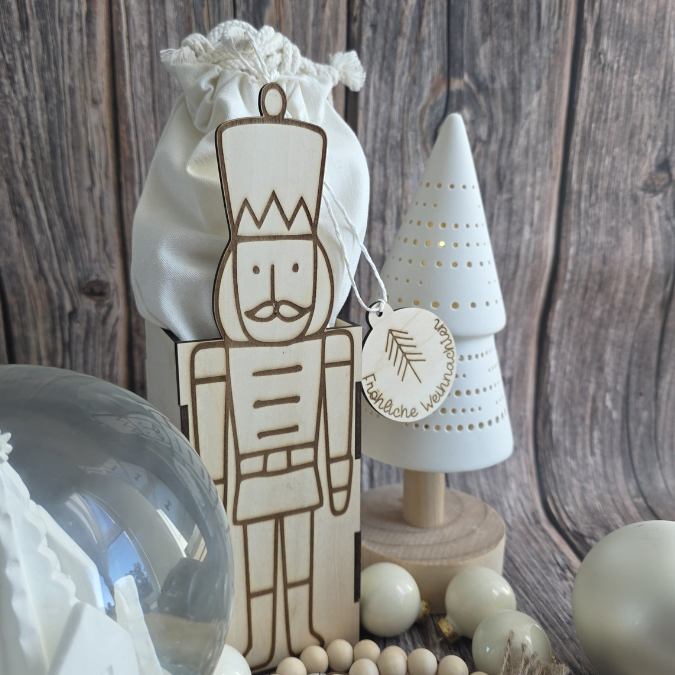 3mm 4mm SVG Laserdatei Weihnachts Geschenkbox Nussknacker Box für Flaschen oder Süßigkeiten Kiste inkl Geschenkanhänger Geschenkidee Weihnachten Winter – Bild 9