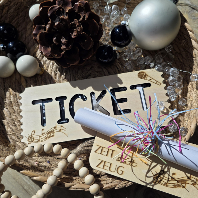 SVG Laser Datei Verpackung für Konzerttickets Tickets Konzertkarten Musik Festival Geschenkidee Weihnachtsgeschenk personalisierbar Konzert – Bild 13