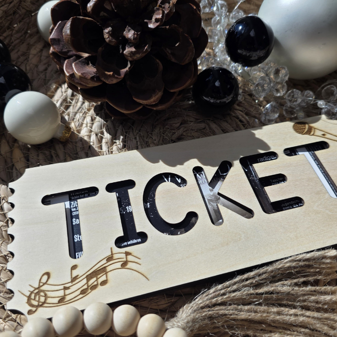 SVG Laser Datei Verpackung für Konzerttickets Tickets Konzertkarten Musik Festival Geschenkidee Weihnachtsgeschenk personalisierbar Konzert – Bild 16