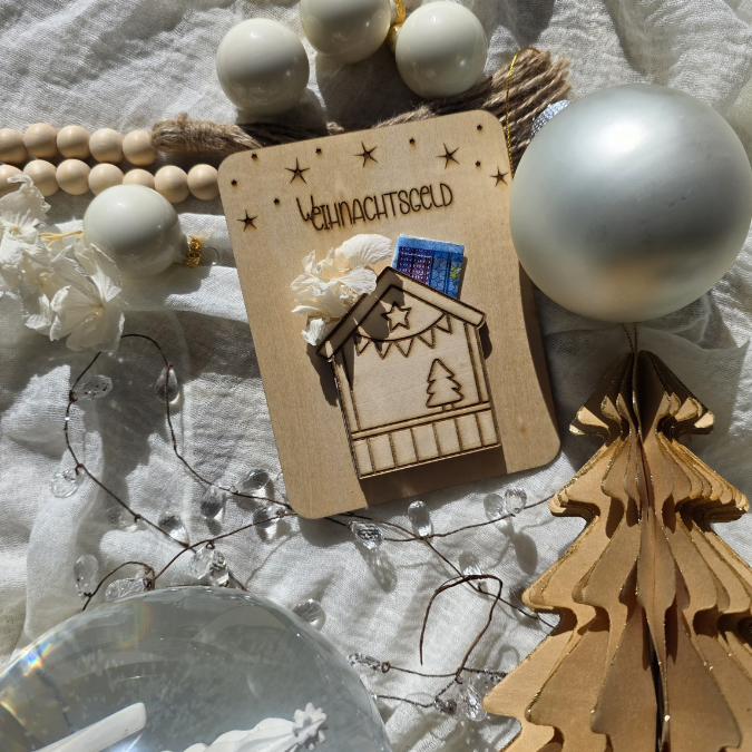 SVG Datei Verschiedene Designs Laserdatei Karten für Gutscheine Geld Blumen Weihnachten Nikolaus Christkind Geldgeschenk Verpackung Geld – Bild 4