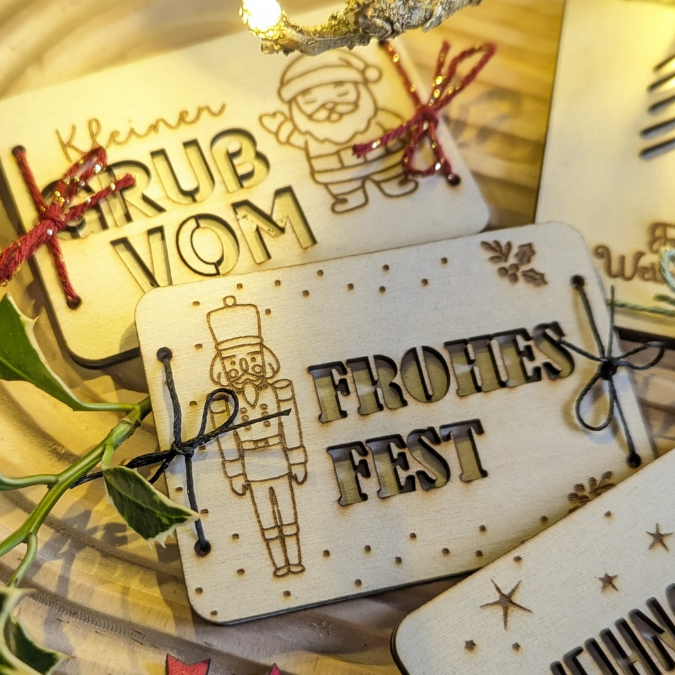 SVG Laserdatei Weihnachten Geldgeschenk Verpackung für Geld 10 Designs Gutscheinkarten SVG-Datei Weihnachtsgeld Skandi Geldkarten Magisch – Bild 8