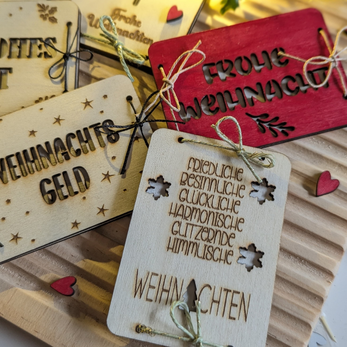 SVG Laserdatei Weihnachten Geldgeschenk Verpackung für Geld 10 Designs Gutscheinkarten SVG-Datei Weihnachtsgeld Skandi Geldkarten Magisch – Bild 11