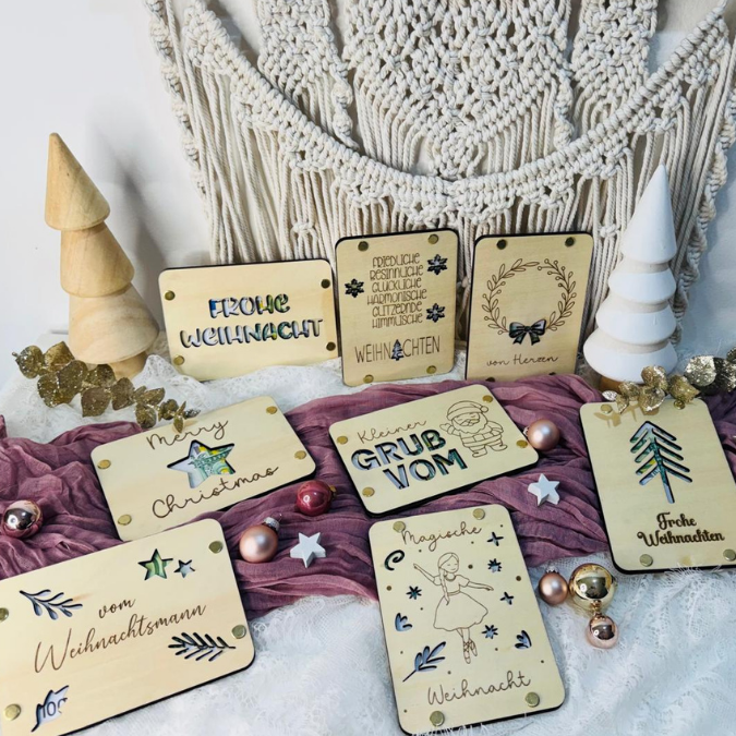 SVG Laserdatei Weihnachten Geldgeschenk Verpackung für Geld 10 Designs Gutscheinkarten SVG-Datei Weihnachtsgeld Skandi Geldkarten Magisch – Bild 12