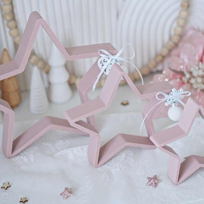 STL 3D Druck Datei 3er Set Sterne Stern in verschiedenen Größen Deko Weihnachtsdeko 3D-Datei 3D-Druck Vorlage Weihnachten Winter Advent – Bild 6