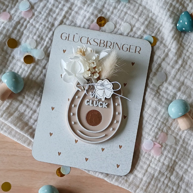 STL 3D Druck Datei Glücksbringer Glückscent Halter für 1 Cent Münze Silvester Mitbringsel 3D-Datei 3D-Druck Vorlage Kleeblatt Glücksschwein – Bild 17