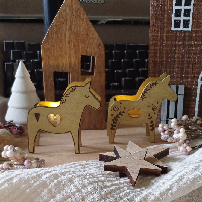 SVG Laserdatei 6 Designs Dala Mini Dalapferd zum füllen mit Blumen Geld oder Ballonlicht Mitbringsel Skandi Scandichristmas SVG-Datei – Bild 9