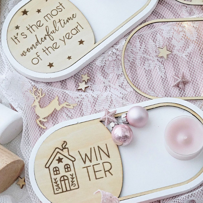 SVG Laserdatei 6 Designs Einleger ovales Dekotablett Dekoteller Weihnachten Geschenkidee Raysin Keraflott Winter SVG Datei – Bild 10