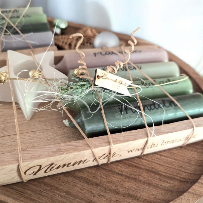 Nimm dir was du brauchst WINTER PDF Kerzen Tattoo Vorlage A4 Kerzentattoos zum selber drucken Kerzensticker Digitale Datei Herbstmomente – Bild 3